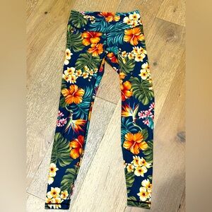 Aviator Nation Tropical Floral Leggings size Medium